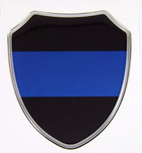 Thin Blue line police Domed decal Shield Emblem domed decal Bike Car s –  Car Chrome Decals