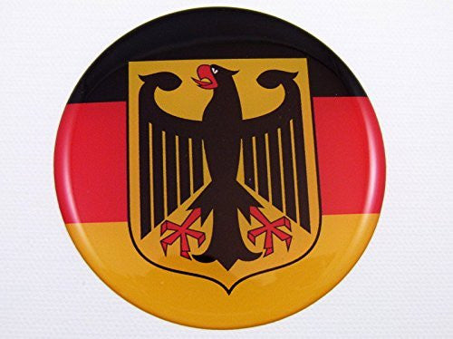 German Flag Eagle Emblem domed decal Car sticker Deutschland Germany 3 –  Car Chrome Decals