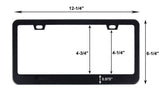 Pride Rainbow Flag Metal Black Aluminium Car License Plate Frame Holder