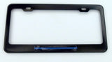 Thin Blue line Police Flag Black Metal Car License Plate Frame Dome Insert