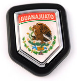 Guanajuato Mexico flag car truck black Shield Grill Badge grille mount emblem